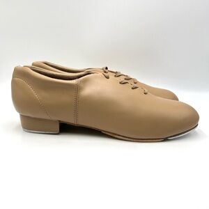 11.5 WIDE Capezio Women's CG17 Fluid Caramel Tan‎ Lace Up Oxford Tap Dance Shoes
